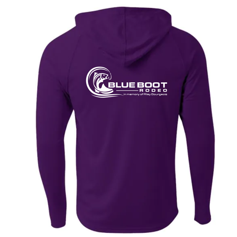 Youth Purple Long Sleeve Hoodie Dri-Fit Shirt